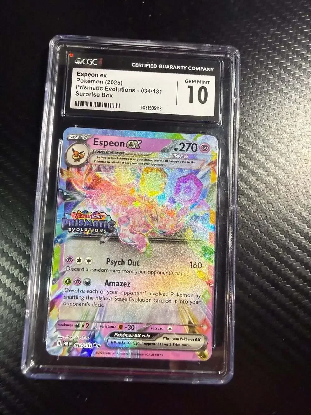 2025 Pokemon Espeon ex #034/131 Scarlet & Violet Prismatic Evolutions